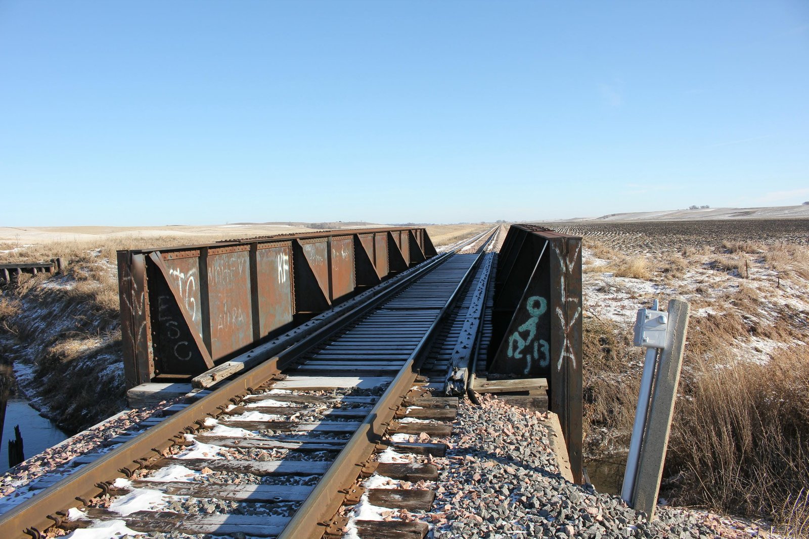 Looking east